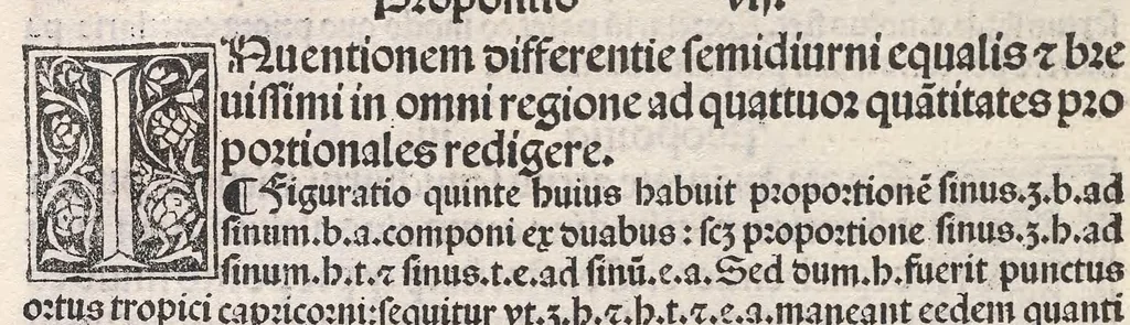 An illustration from Epytoma Ioa[n]nis de Mo[n]te Regio in Almagestu[m] Ptolomei, leaf 30