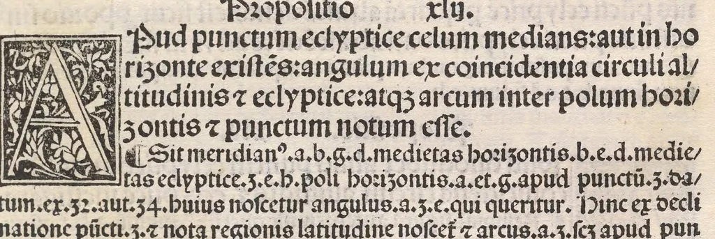 An illustration from Epytoma Ioa[n]nis de Mo[n]te Regio in Almagestu[m] Ptolomei, leaf 43