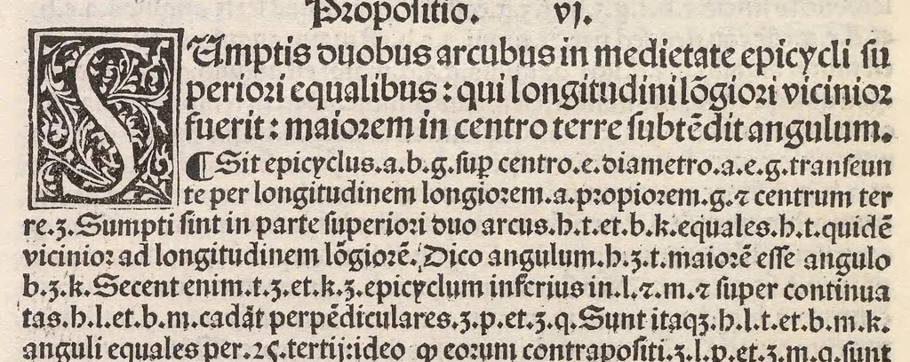 An illustration from Epytoma Ioa[n]nis de Mo[n]te Regio in Almagestu[m] Ptolomei, leaf 48