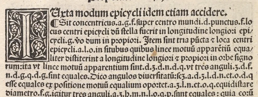 An illustration from Epytoma Ioa[n]nis de Mo[n]te Regio in Almagestu[m] Ptolomei, leaf 52
