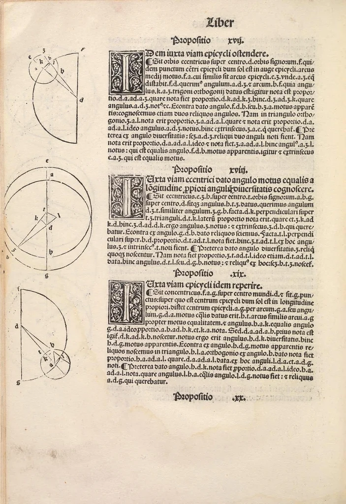 An illustration from Epytoma Ioa[n]nis de Mo[n]te Regio in Almagestu[m] Ptolomei, leaf 56