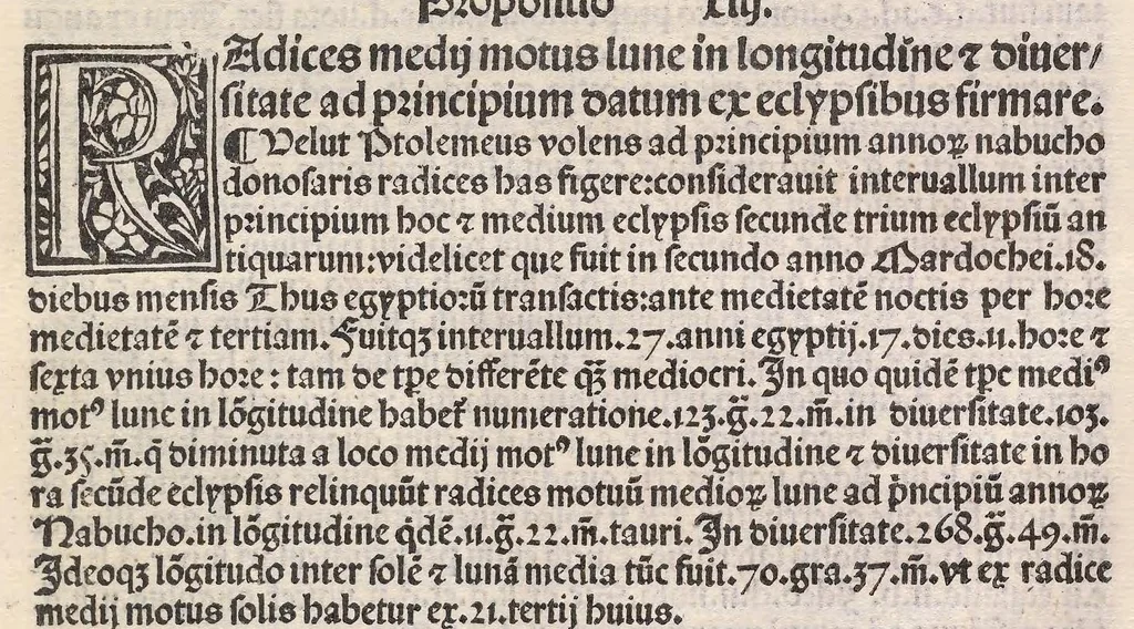 An illustration from Epytoma Ioa[n]nis de Mo[n]te Regio in Almagestu[m] Ptolomei, leaf 71