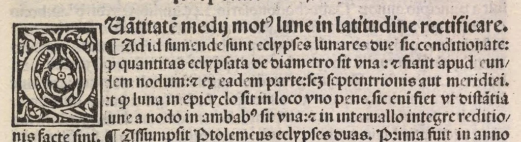 An illustration from Epytoma Ioa[n]nis de Mo[n]te Regio in Almagestu[m] Ptolomei, leaf 73