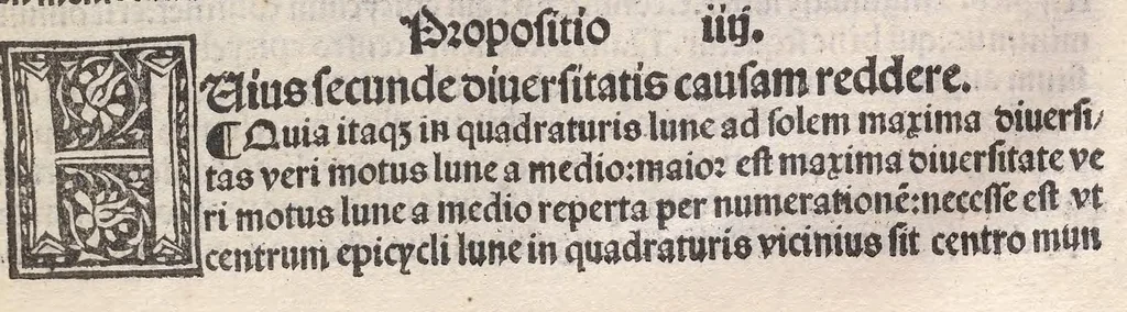 An illustration from Epytoma Ioa[n]nis de Mo[n]te Regio in Almagestu[m] Ptolomei, leaf 77