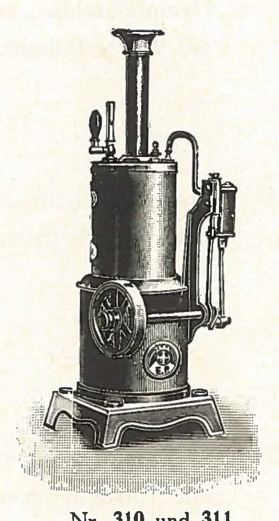 An illustration from Katalog über optische, mechanische und elektrische Spielwaren und Lehrmittel: Metall-Miniaturen, Metall-Bauksten 'E.P. Modello', Nähmaschinen, 1925, leaf 21