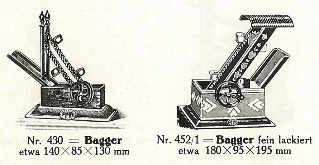 An illustration from Katalog über optische, mechanische und elektrische Spielwaren und Lehrmittel: Metall-Miniaturen, Metall-Bauksten 'E.P. Modello', Nähmaschinen, 1925, leaf 37