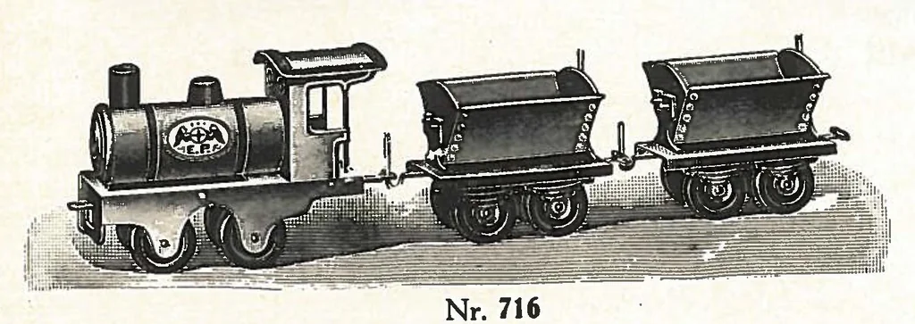 An illustration from Katalog über optische, mechanische und elektrische Spielwaren und Lehrmittel: Metall-Miniaturen, Metall-Bauksten 'E.P. Modello', Nähmaschinen, 1925, leaf 49