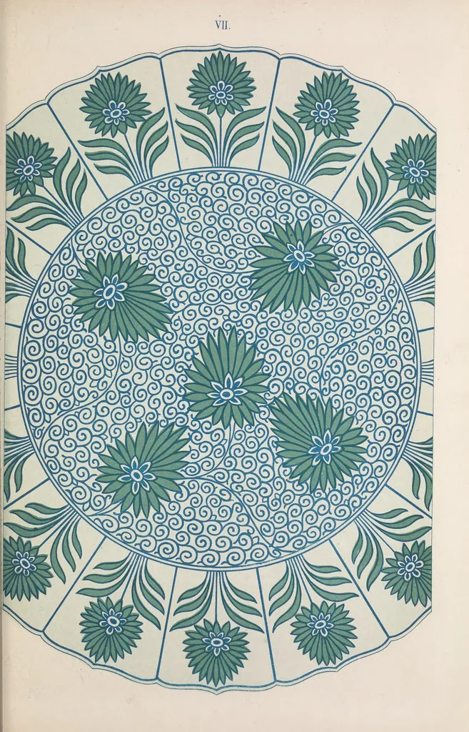 An illustration from Examples of Chinese ornament : selected from objects in the South Kensington Museum and other collections, 1867, leaf 33