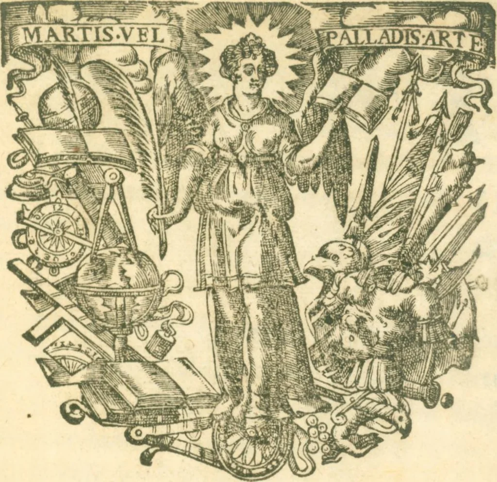 An illustration from Salvations de Madame la duchesse de Vantadour heritiere de Tournon, où sont traittez tous les poincts & questions du procez, pour raison des biens de cette succession... Par maistre Jacques Champion, advocat en la Cour. Plus, l'arrest de la Cour rendu sur le même procez le 4. juillet 1654, 1655, leaf 1