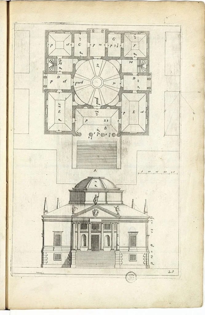An illustration from Les Cinq ordres de colomnes et plusieurs pièces d'architecture tirées du très excellent architecte Vincent Scamozze et autres..., 1646, leaf 26
