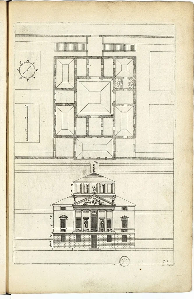 An illustration from Les Cinq ordres de colomnes et plusieurs pièces d'architecture tirées du très excellent architecte Vincent Scamozze et autres..., 1646, leaf 27