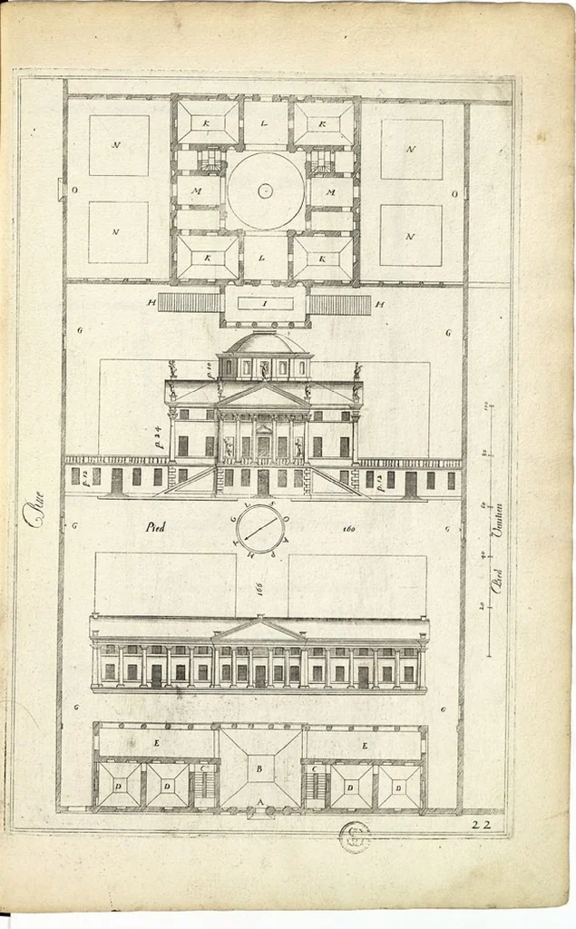 An illustration from Les Cinq ordres de colomnes et plusieurs pièces d'architecture tirées du très excellent architecte Vincent Scamozze et autres..., 1646, leaf 28