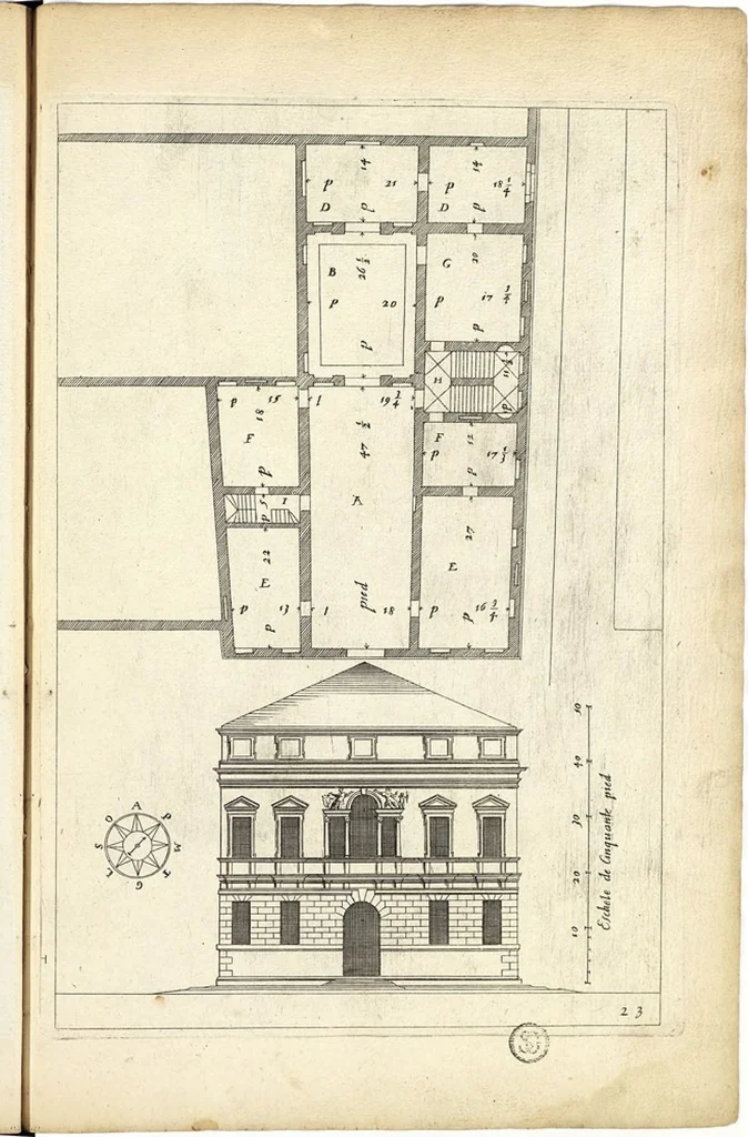 An illustration from Les Cinq ordres de colomnes et plusieurs pièces d'architecture tirées du très excellent architecte Vincent Scamozze et autres..., 1646, leaf 29