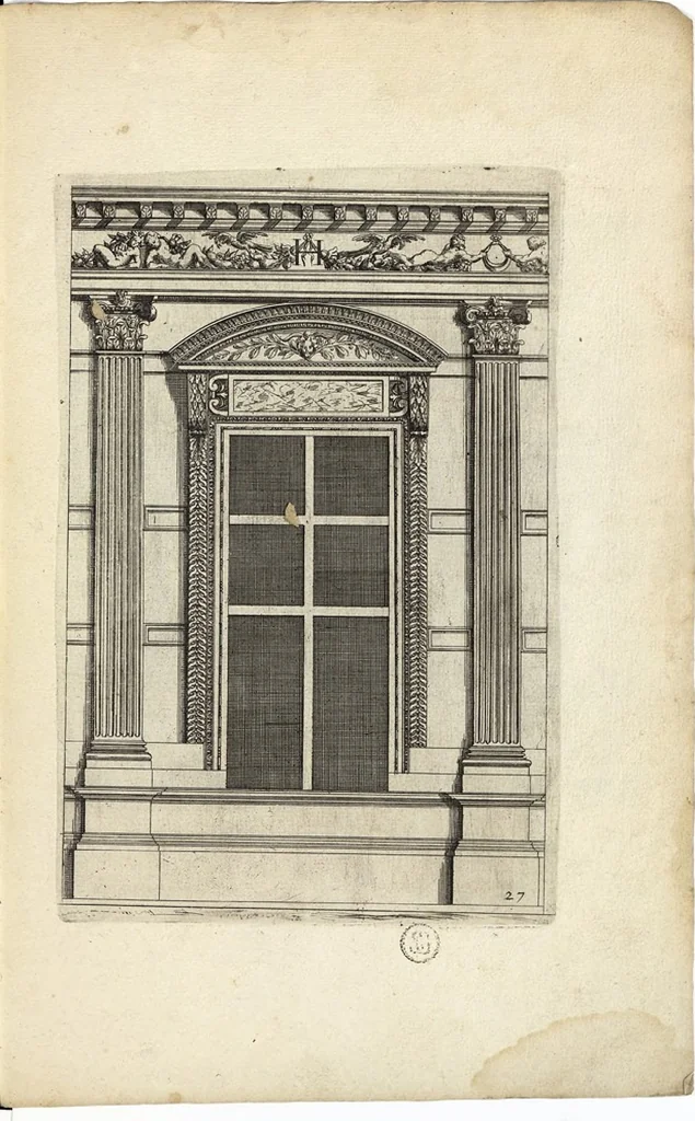 An illustration from Les Cinq ordres de colomnes et plusieurs pièces d'architecture tirées du très excellent architecte Vincent Scamozze et autres..., 1646, leaf 33