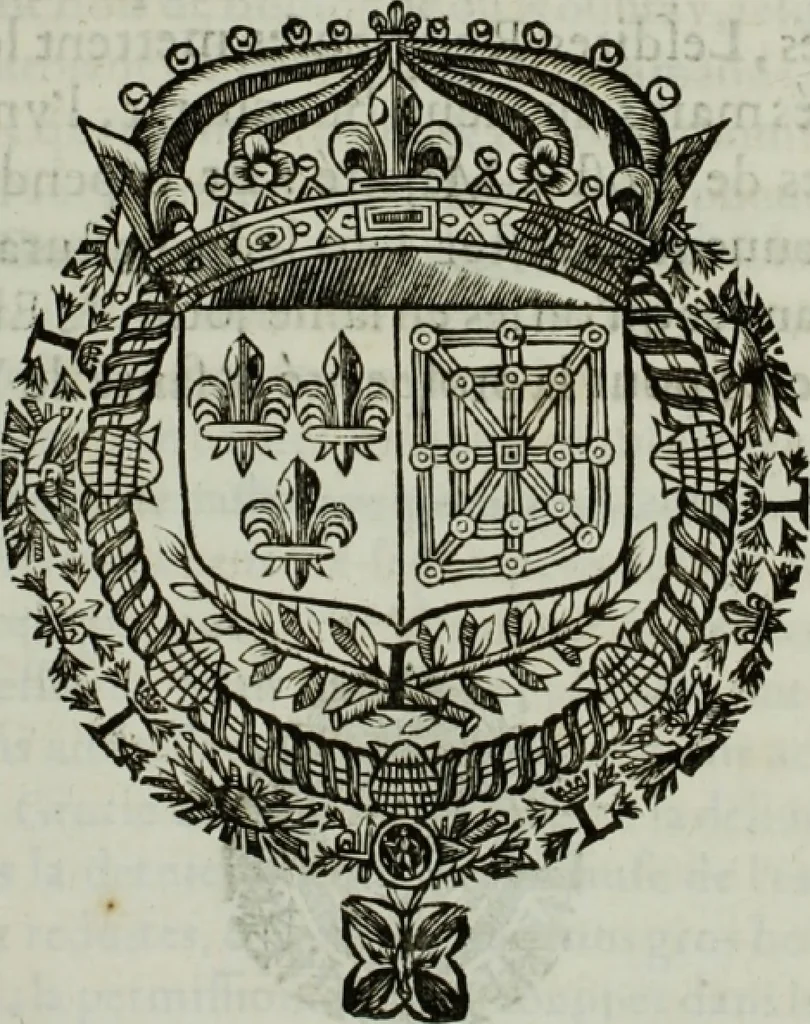 An illustration from Au Roy, pour les pauvres Religieuses, Abbesse et Convent de Nostre-Dame de l'Humilité de Lonchamp [sic] [Suivi de: Epitaphe de Madame Blanche Extraict des registres du Conseil d'Estat sur ce qui a esté représenté au Roy par les Religieuses, Abbesse et Convent de la Maison de Lonchamp.] [1661], 1662, leaf 6