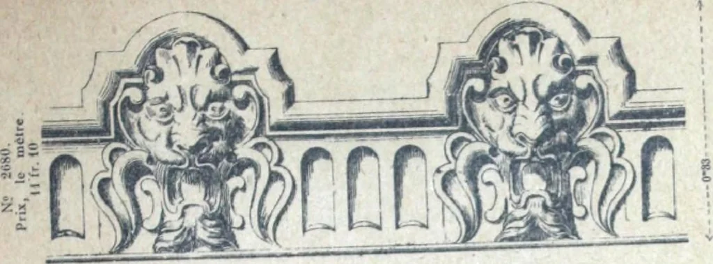 An illustration from Fabrique d'ornements en zinc : cuivre, plomb, tole, pour le batiment : execution d'apres dessins, 1910, leaf 100