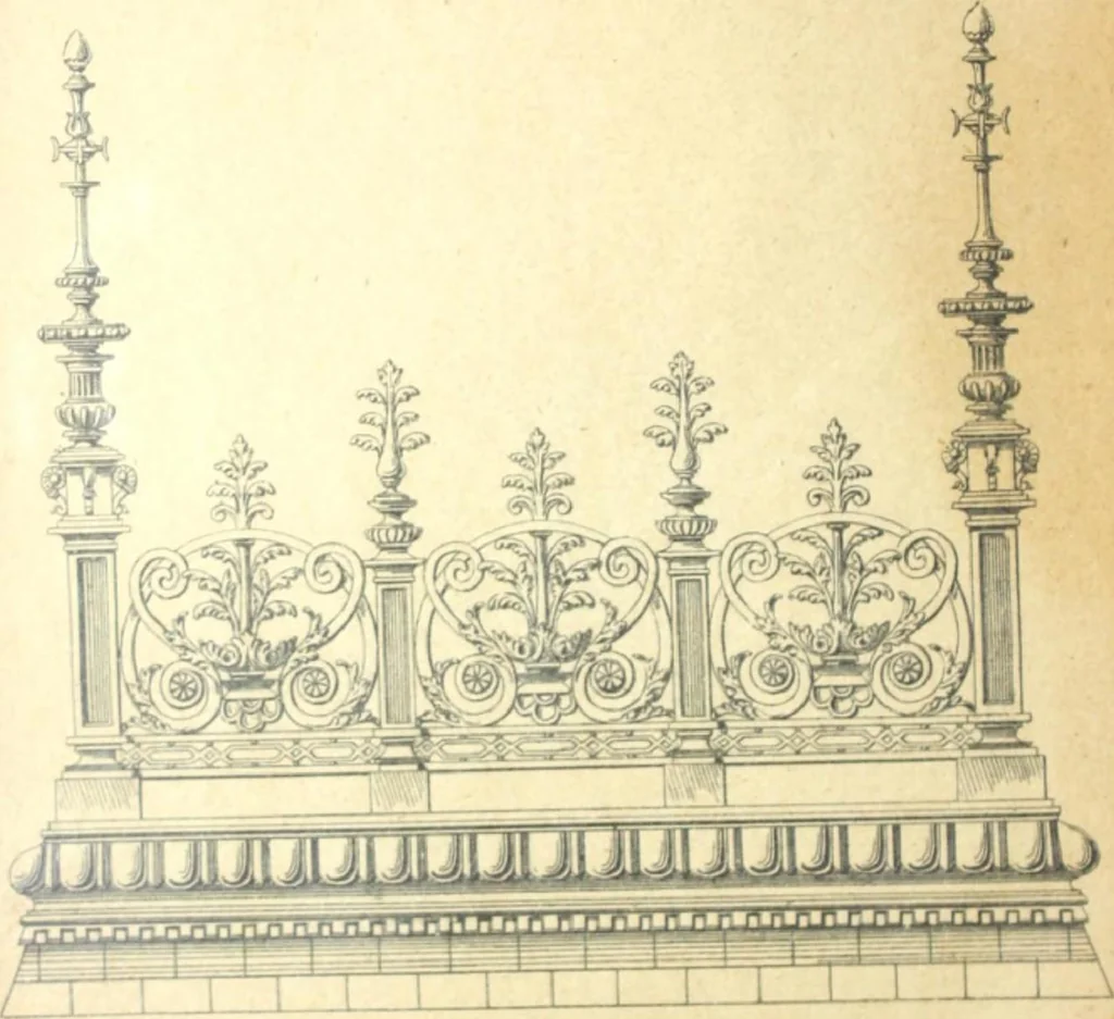 An illustration from Fabrique d'ornements en zinc : cuivre, plomb, tole, pour le batiment : execution d'apres dessins, 1910, leaf 11