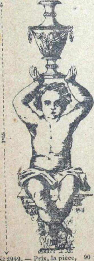 An illustration from Fabrique d'ornements en zinc : cuivre, plomb, tole, pour le batiment : execution d'apres dessins, 1910, leaf 110
