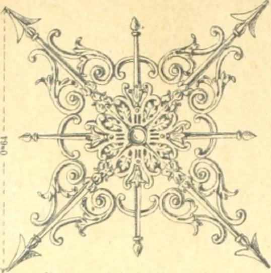 An illustration from Fabrique d'ornements en zinc : cuivre, plomb, tole, pour le batiment : execution d'apres dessins, 1910, leaf 123
