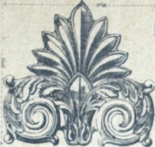An illustration from Fabrique d'ornements en zinc : cuivre, plomb, tole, pour le batiment : execution d'apres dessins, 1910, leaf 126