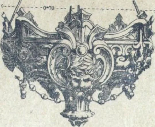 An illustration from Fabrique d'ornements en zinc : cuivre, plomb, tole, pour le batiment : execution d'apres dessins, 1910, leaf 130