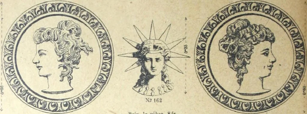 An illustration from Fabrique d'ornements en zinc : cuivre, plomb, tole, pour le batiment : execution d'apres dessins, 1910, leaf 143