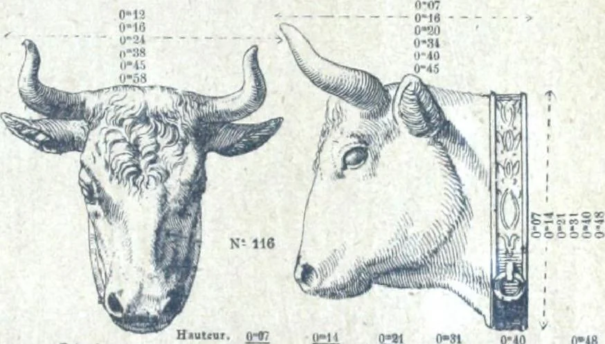An illustration from Fabrique d'ornements en zinc : cuivre, plomb, tole, pour le batiment : execution d'apres dessins, 1910, leaf 144