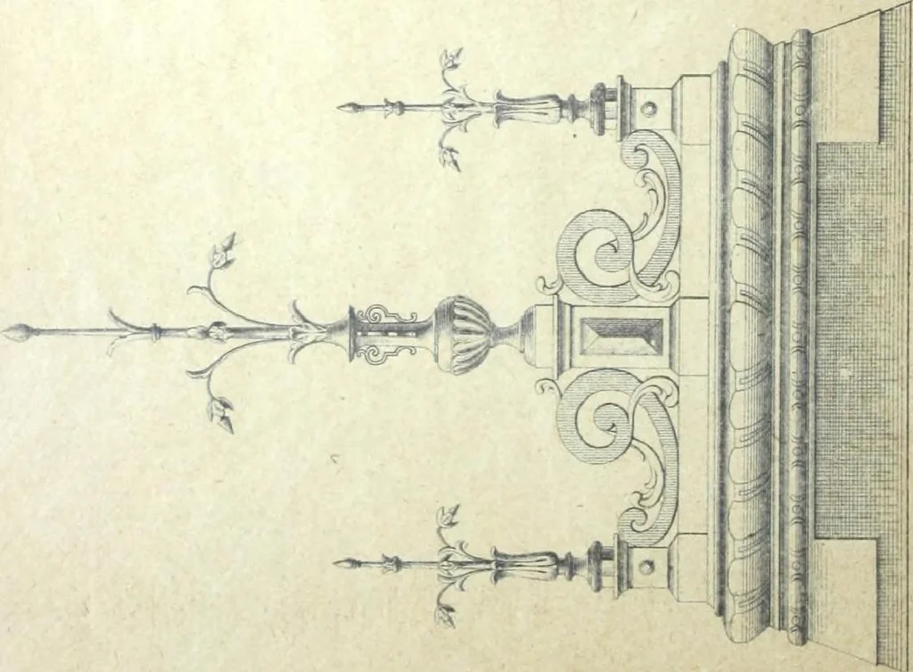 An illustration from Fabrique d'ornements en zinc : cuivre, plomb, tole, pour le batiment : execution d'apres dessins, 1910, leaf 15