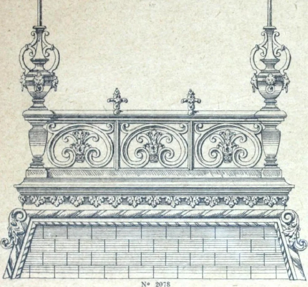 An illustration from Fabrique d'ornements en zinc : cuivre, plomb, tole, pour le batiment : execution d'apres dessins, 1910, leaf 16