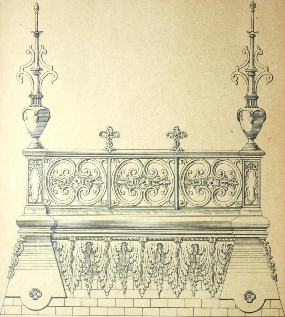 An illustration from Fabrique d'ornements en zinc : cuivre, plomb, tole, pour le batiment : execution d'apres dessins, 1910, leaf 17