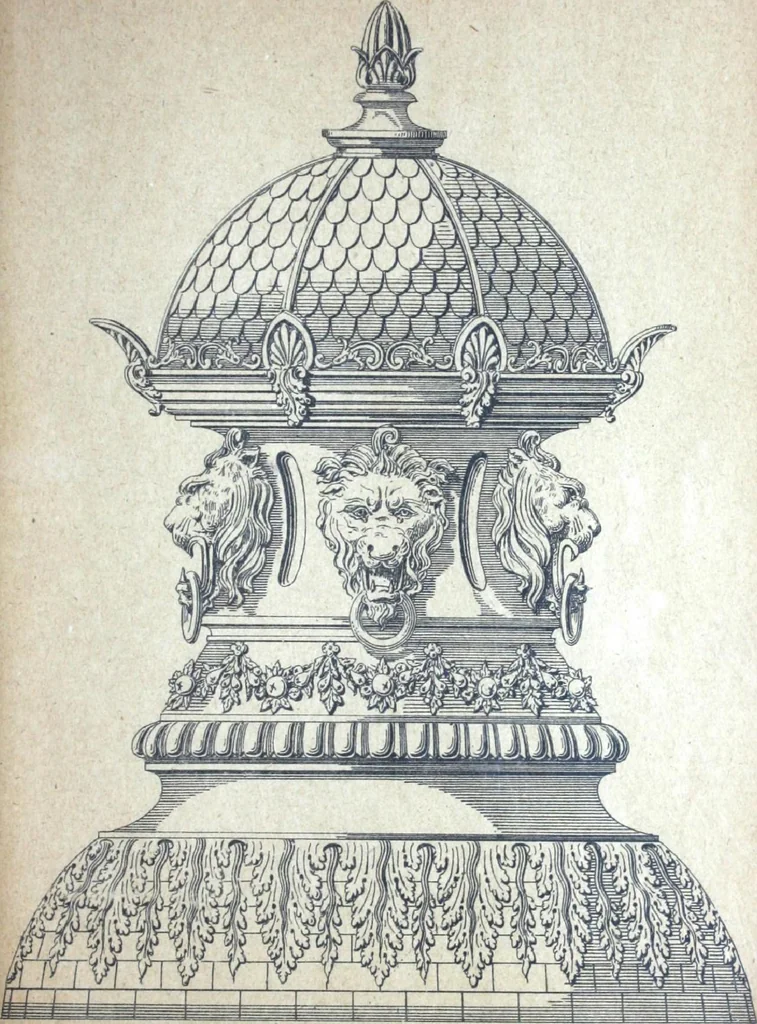 An illustration from Fabrique d'ornements en zinc : cuivre, plomb, tole, pour le batiment : execution d'apres dessins, 1910, leaf 20