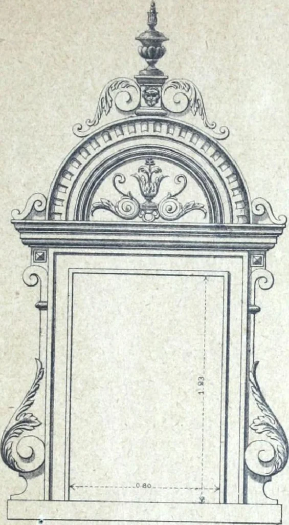 An illustration from Fabrique d'ornements en zinc : cuivre, plomb, tole, pour le batiment : execution d'apres dessins, 1910, leaf 22