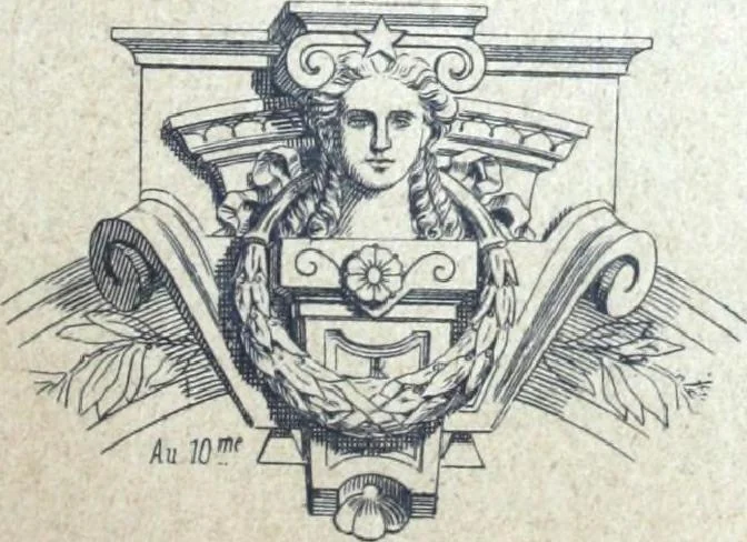 An illustration from Fabrique d'ornements en zinc : cuivre, plomb, tole, pour le batiment : execution d'apres dessins, 1910, leaf 22