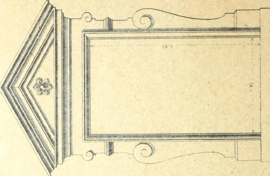 An illustration from Fabrique d'ornements en zinc : cuivre, plomb, tole, pour le batiment : execution d'apres dessins, 1910, leaf 23