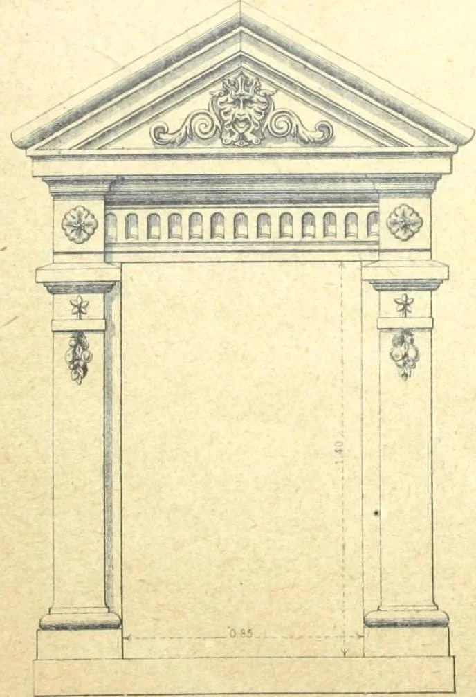 An illustration from Fabrique d'ornements en zinc : cuivre, plomb, tole, pour le batiment : execution d'apres dessins, 1910, leaf 23