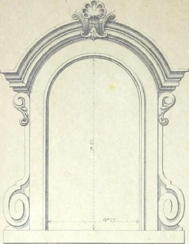 An illustration from Fabrique d'ornements en zinc : cuivre, plomb, tole, pour le batiment : execution d'apres dessins, 1910, leaf 27
