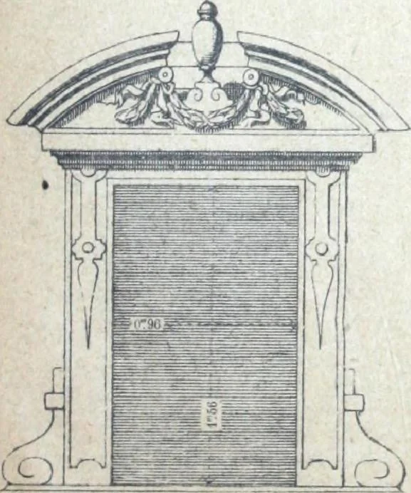 An illustration from Fabrique d'ornements en zinc : cuivre, plomb, tole, pour le batiment : execution d'apres dessins, 1910, leaf 28