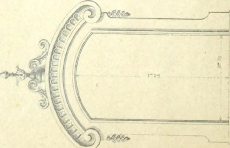 An illustration from Fabrique d'ornements en zinc : cuivre, plomb, tole, pour le batiment : execution d'apres dessins, 1910, leaf 31