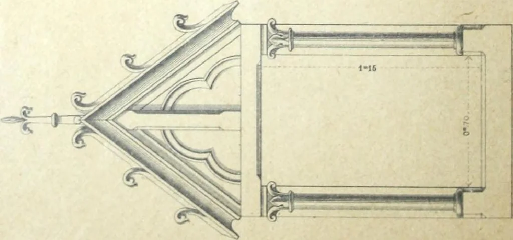 An illustration from Fabrique d'ornements en zinc : cuivre, plomb, tole, pour le batiment : execution d'apres dessins, 1910, leaf 33