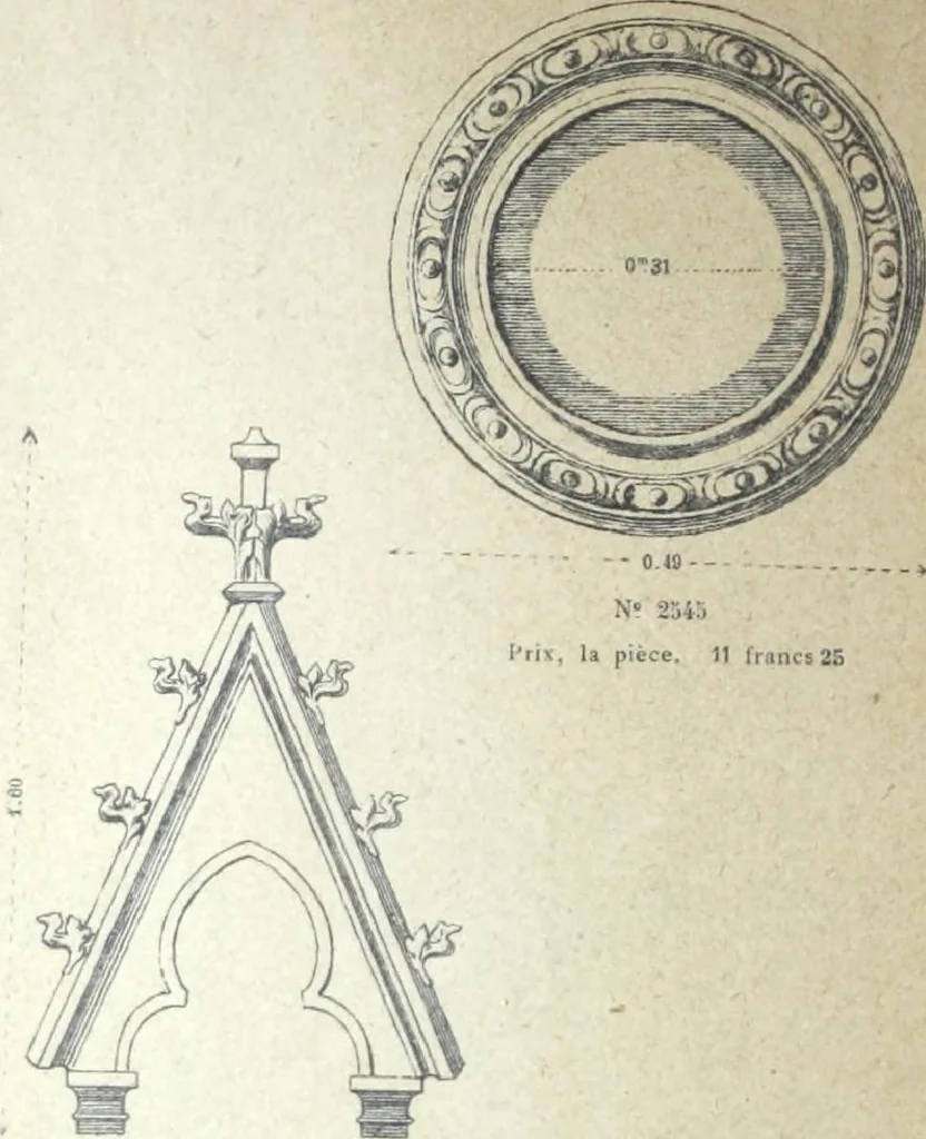 An illustration from Fabrique d'ornements en zinc : cuivre, plomb, tole, pour le batiment : execution d'apres dessins, 1910, leaf 35