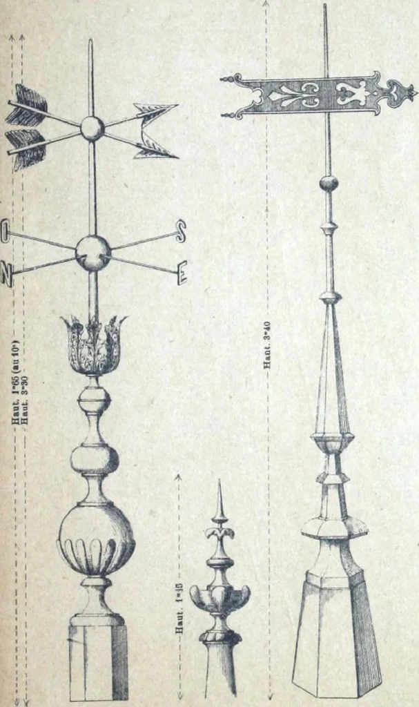 An illustration from Fabrique d'ornements en zinc : cuivre, plomb, tole, pour le batiment : execution d'apres dessins, 1910, leaf 44