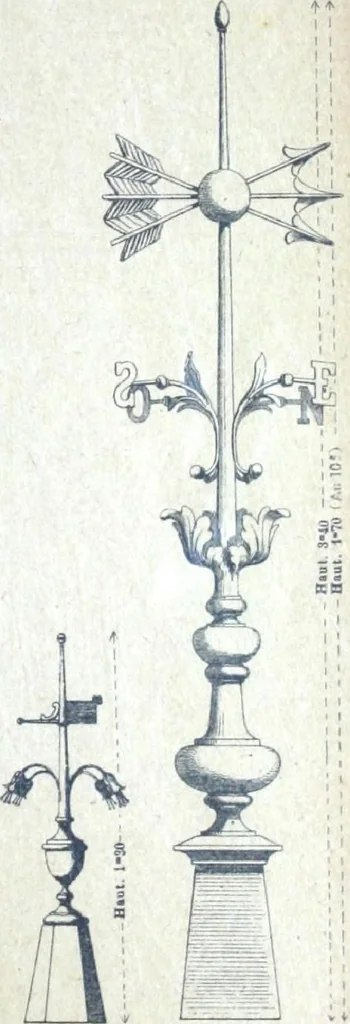 An illustration from Fabrique d'ornements en zinc : cuivre, plomb, tole, pour le batiment : execution d'apres dessins, 1910, leaf 44