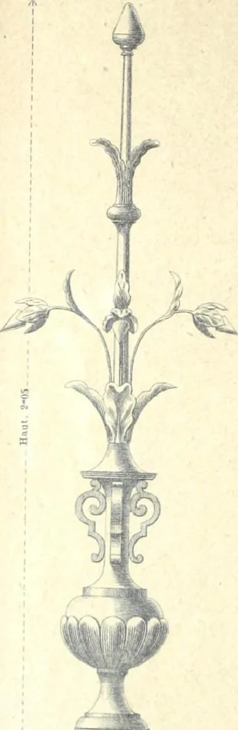 An illustration from Fabrique d'ornements en zinc : cuivre, plomb, tole, pour le batiment : execution d'apres dessins, 1910, leaf 53