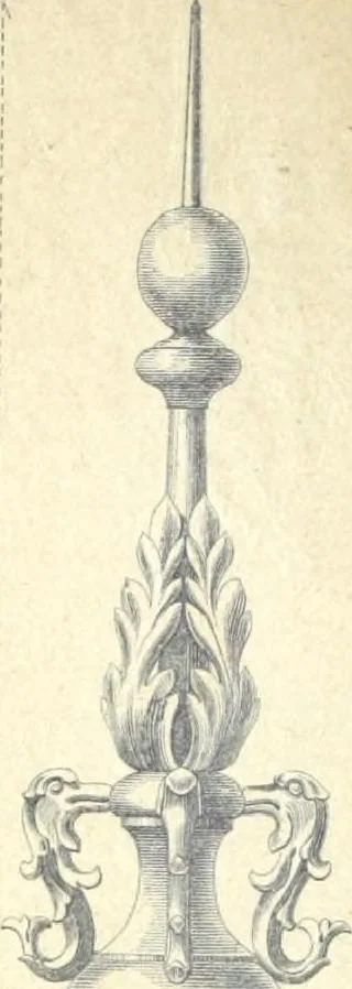 An illustration from Fabrique d'ornements en zinc : cuivre, plomb, tole, pour le batiment : execution d'apres dessins, 1910, leaf 53
