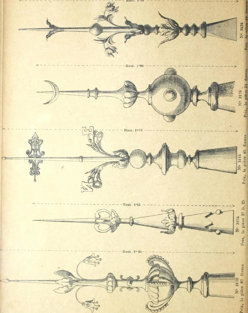 An illustration from Fabrique d'ornements en zinc : cuivre, plomb, tole, pour le batiment : execution d'apres dessins, 1910, leaf 55