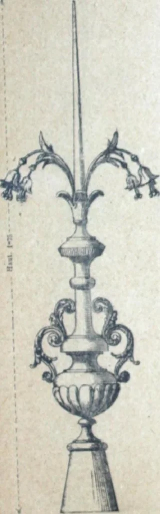 An illustration from Fabrique d'ornements en zinc : cuivre, plomb, tole, pour le batiment : execution d'apres dessins, 1910, leaf 56