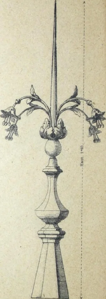 An illustration from Fabrique d'ornements en zinc : cuivre, plomb, tole, pour le batiment : execution d'apres dessins, 1910, leaf 57