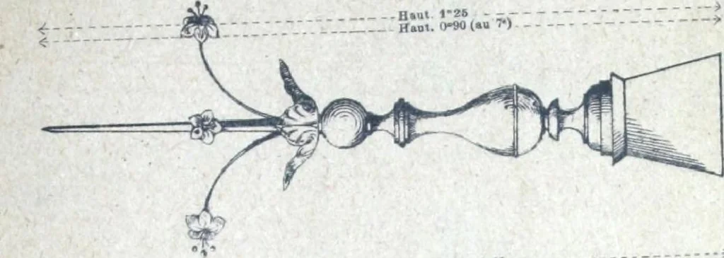 An illustration from Fabrique d'ornements en zinc : cuivre, plomb, tole, pour le batiment : execution d'apres dessins, 1910, leaf 62