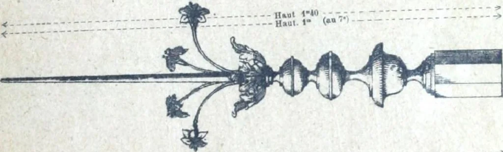 An illustration from Fabrique d'ornements en zinc : cuivre, plomb, tole, pour le batiment : execution d'apres dessins, 1910, leaf 62