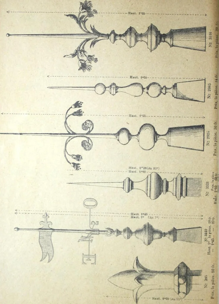 An illustration from Fabrique d'ornements en zinc : cuivre, plomb, tole, pour le batiment : execution d'apres dessins, 1910, leaf 63